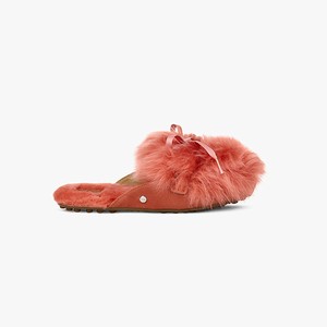 Ugg Shaine Fluff Women Moccasins Red (6584OBRJV)